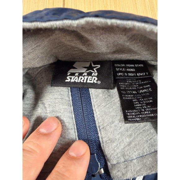 Vintage Penn State Nittany Lions Windbreaker Jacket Men XL Blue Starter Football - Picture 3 of 9